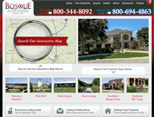 Tablet Screenshot of bosquerealestate.com